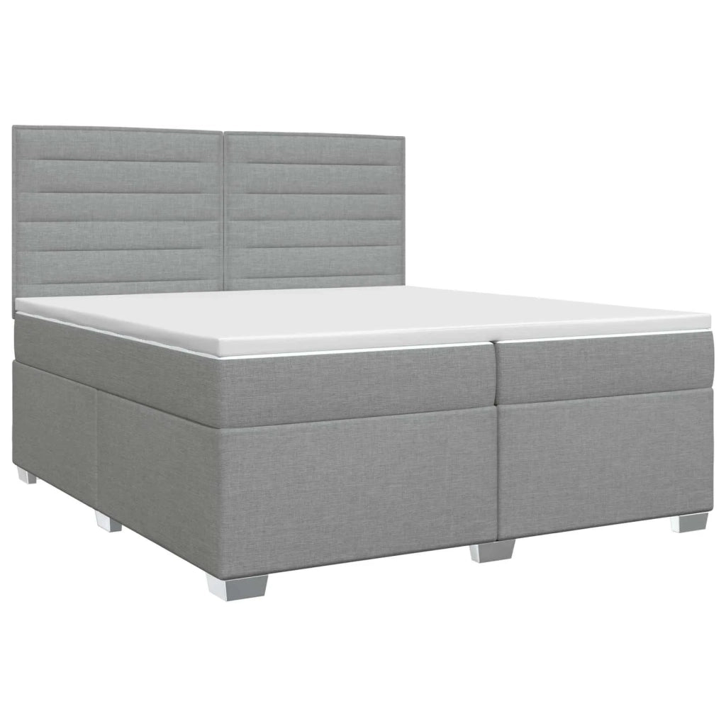 Letto box spring con materasso Grigio Chiaro 200 x 200 cm 3453479