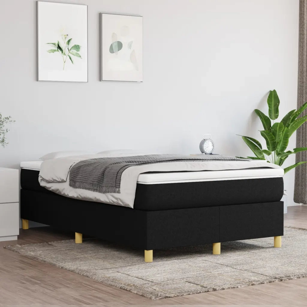 Struttura Letto a Rete a Molle Nero 120x200 cm Tessuto 3120947