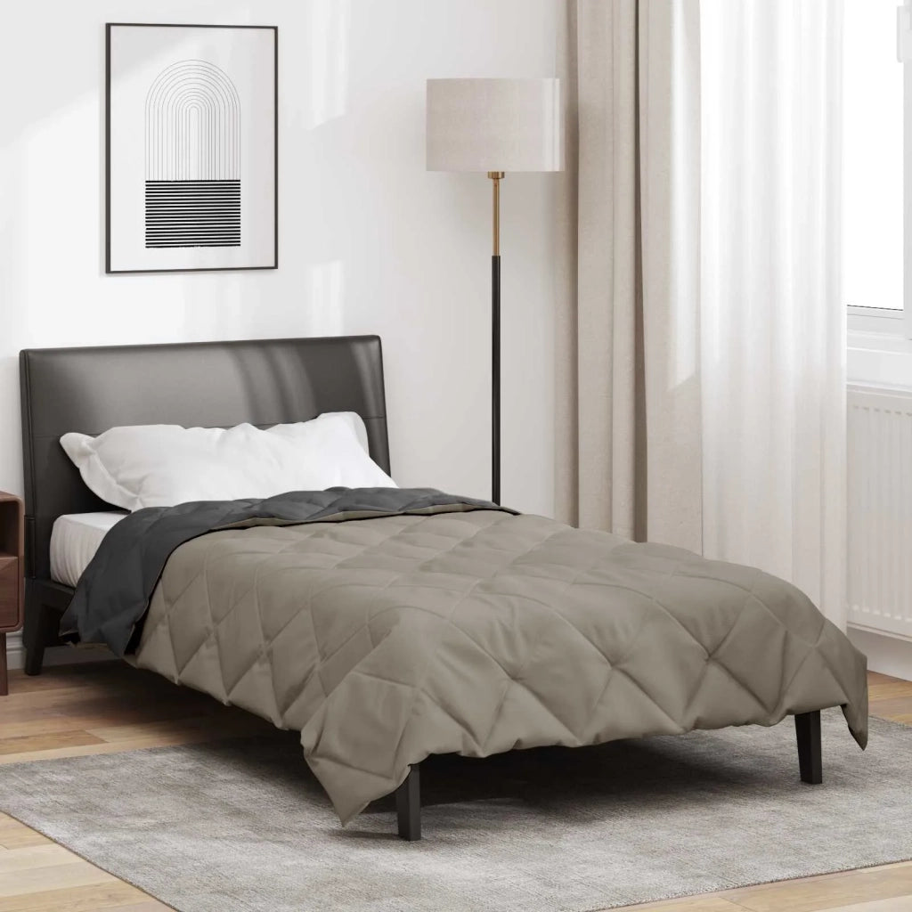 Piumone Completo Annuale Grigio chiaro e Antracite 140 x 200 cm 42025633
