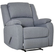 Poltrona Relax Reclinabile con Poggiapiedi ¨C Zephmum ¨C Tessuto Grigio Chiaro