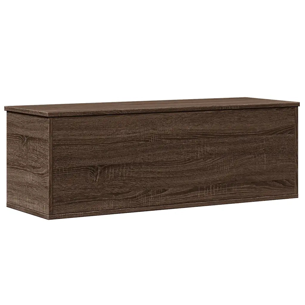 vidaXL Contenitore Portaoggetti Rovere Marrone 102x35x35 cm Truciolato