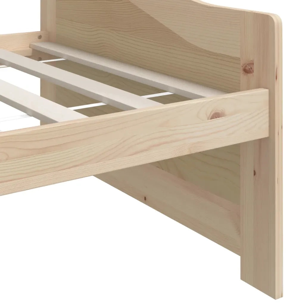 Divano Letto a 3 Posti in Legno Massello di Pino 90x200cm 322164
