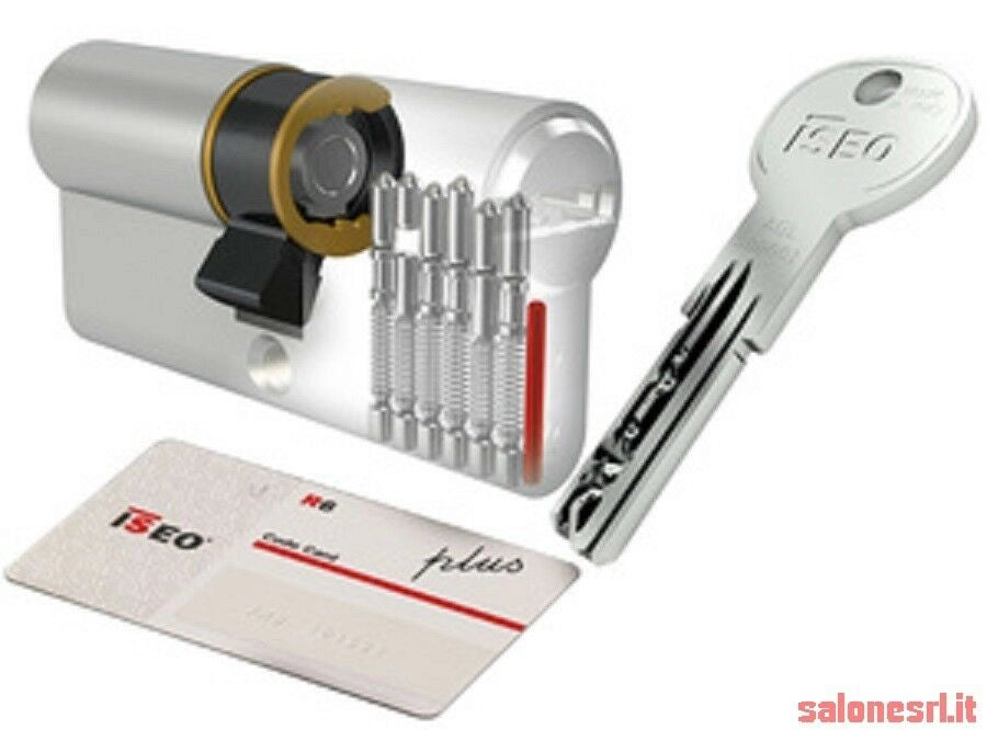 CILINDRO ISEO R6 PLUS MM. 30X30 5 CHIAVI SECURITY CARD