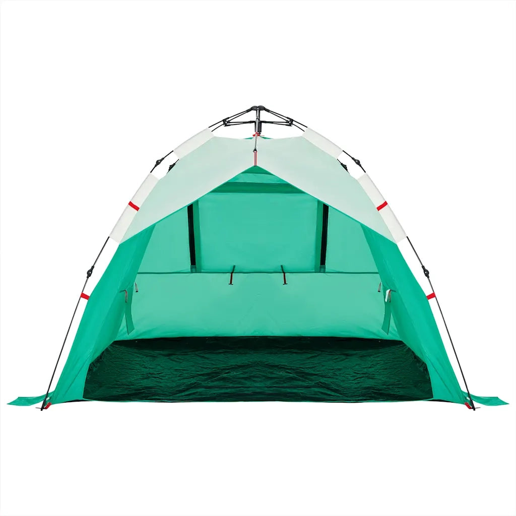 Tenda da Spiaggia 3 Persone Verde Rilascio Rapido Impermeabile 4005315