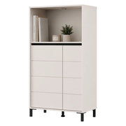Madia Cosoleto, Credenza 2 Ripiani, 74x40x135h cm Bianco Crema