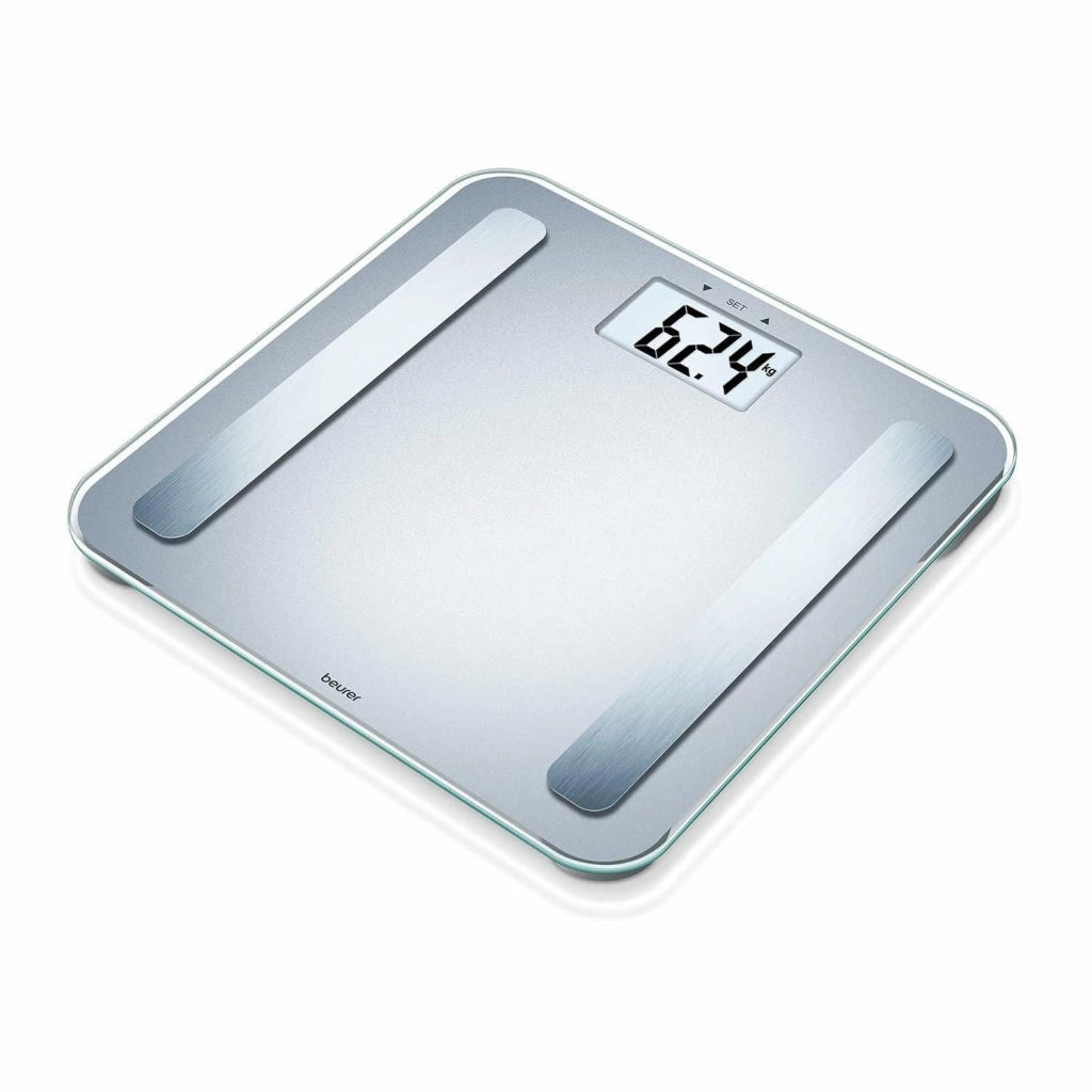 Beurer BF 183 Bilancia Diagnostica con Display Extra Large e Valori Corporei con Grasso Viscerale ed Età Metabolica, Conversione kg/lb/st, Portata 180 kg