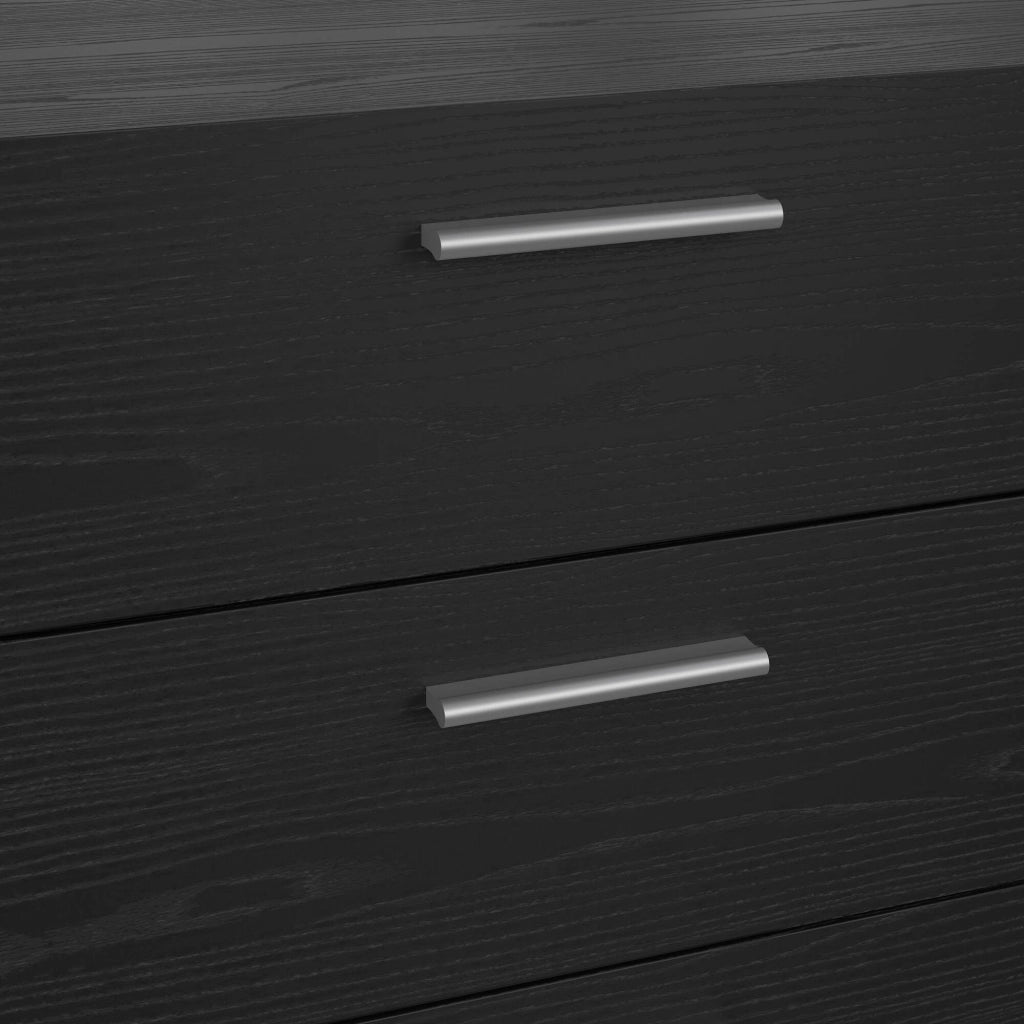 Credenza Phethai, Buffet da soggiorno, Madia da salotto, Dispensa da cucina, 140x40 h82 cm, Nero
