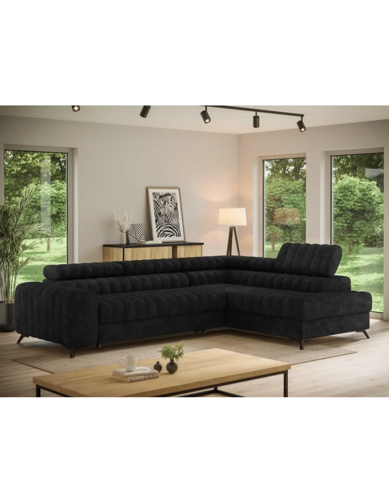 Divano angolare collezione KANEDOJO colore Nero