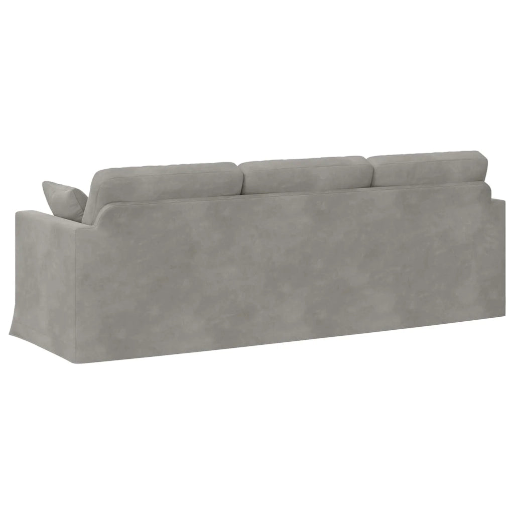 Divano Grigio chiaro 228 x 78 x 80 cm Velluto 42024440