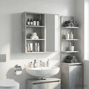 Armadio da bagno a muro Grigio Cemento 40 x 14 x 70 cm 889362