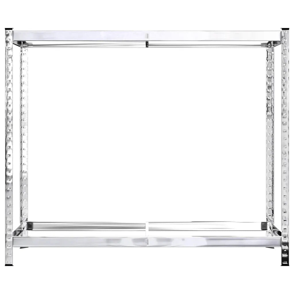 Portapneumatici a 2 Livelli 2pz Argento 110x40x110cm in Acciaio 152892