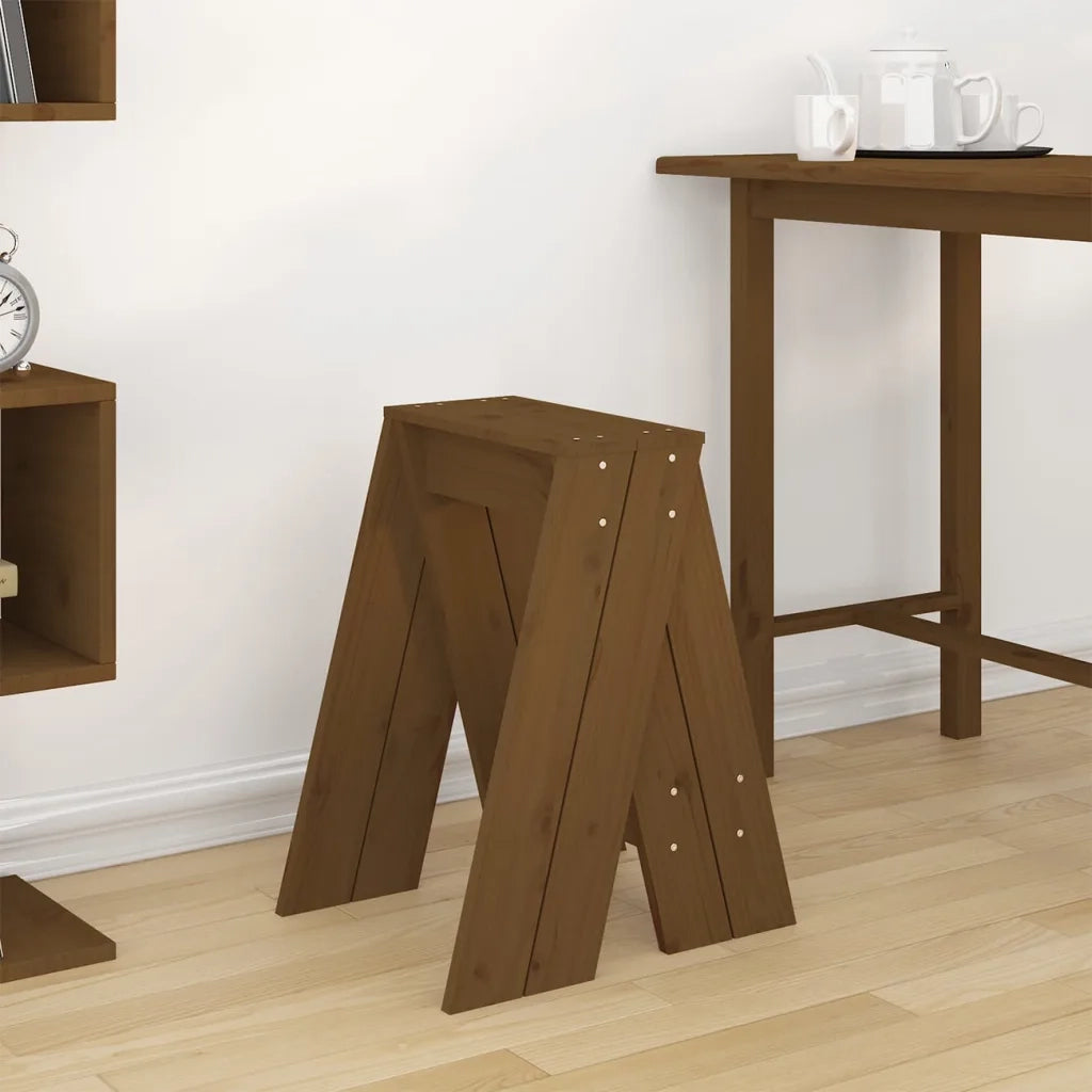 Sgabelli 2 pz Ambra 40x40x60 cm in Legno Massello di Pino 823667
