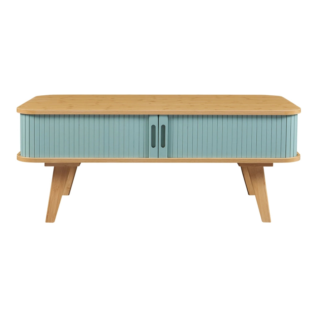 Tavolino/consolle in bambù 100 x 50 x 40 cm blu naturale 03_0010867