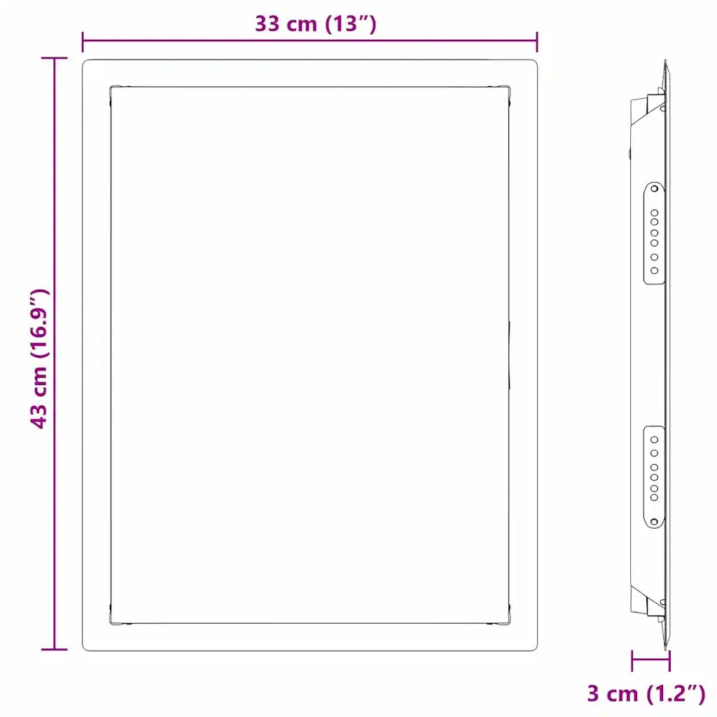 vidaXL Pannello di Accesso Bianco 30 x 40 cm Acciaio