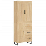 Buffet credenza cassettiera armadio mobile contenitore organizer cucina soggiorno salotto rovere Sonoma alto 69,5 x 34 x 180 cm legno ingegnerizzato marrone 02_0034139