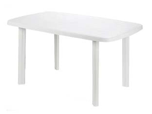 TAVOLO DA GIARDINO FARO BIANCO CM.135X82X72H.  cm.137x85x72h.  peso kg.9,5