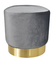 Pouf in velluto grigio, poggiapiedi - Zivago - PO01ZIBM