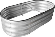 Letto per giardino elevato - Cassetta per piante argentata galvanizzata - Verdure, erbe, frutta e fiori - 12 x 2 x 1 ft