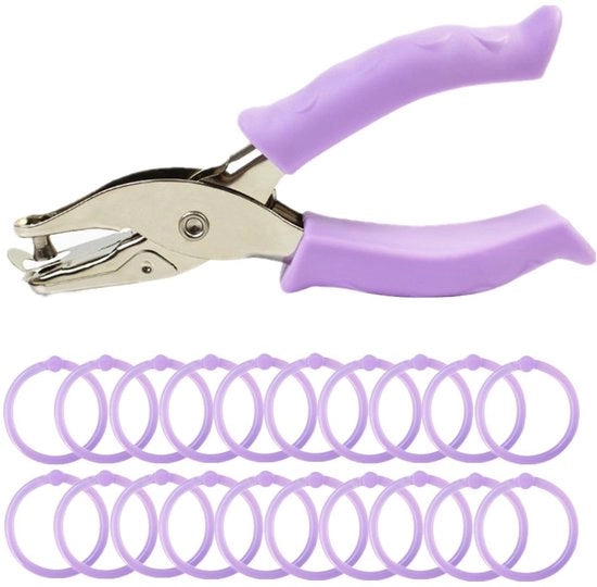 Perforatrice manuale a mano 6mm - con 20 fogli - manico ergonomico - per progetti DIY - inclusa raccolta rifiuti carta