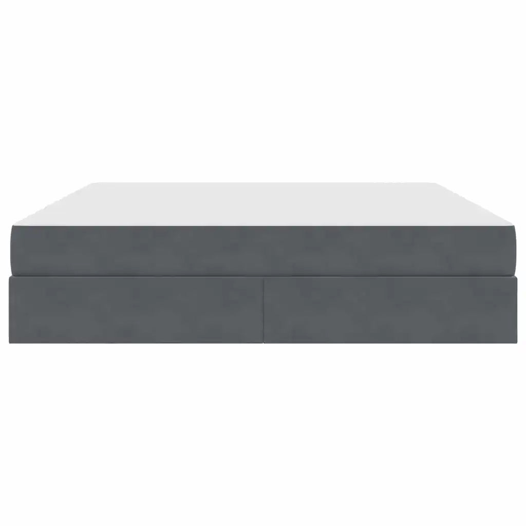Letto con contenitore e materasso Grigio scuro 160 x 200 cm 3399731