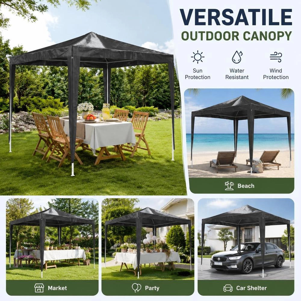 Professional Party Tent 2.5x2.5 M Anthracite 90 G/square Meter