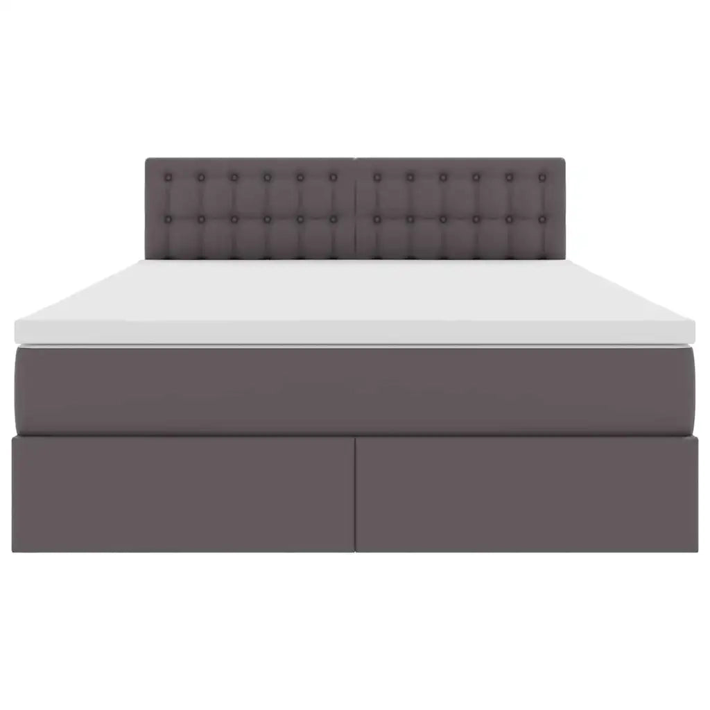 Letto con contenitore e materasso Grigio 140 x 200 cm