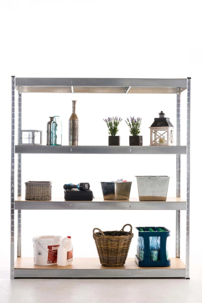 Scaffale senza viti 160x60x180 cm argento