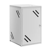 Contenitore/ripostiglio per rifiuti 240 litri fessure di ventilazione acciaio inox 201 argento metallizzato 14_0008480