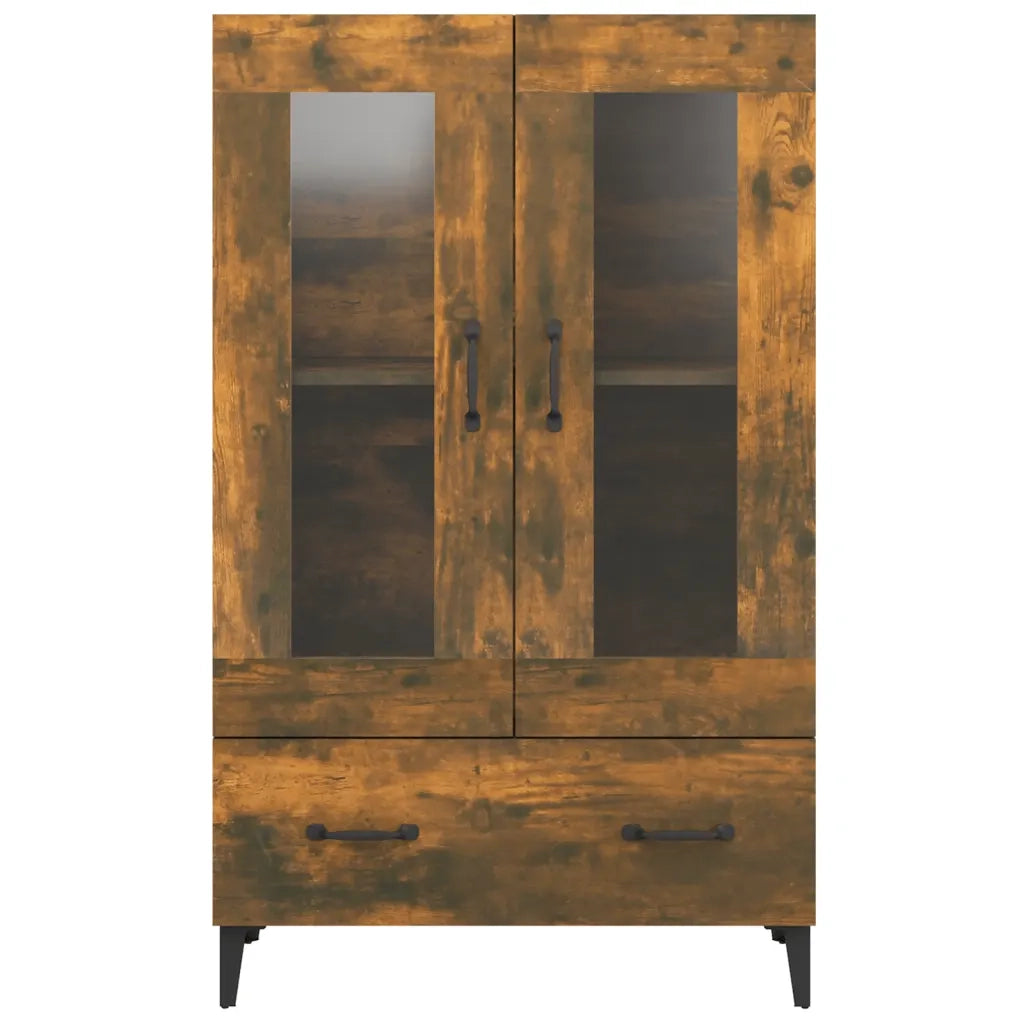 Credenza | Madia | Buffet da pranzo | Armadio da pranzo Rovere Fumo 70x31x115 cm in Legno Multistrato