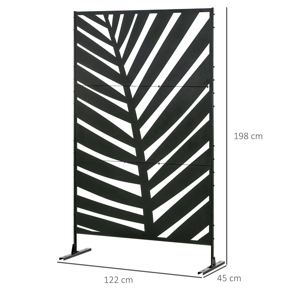 Separ¨¦ a 3 Ante in Acciaio ¨C Zephmum ¨C Nero 122x45x198 cm