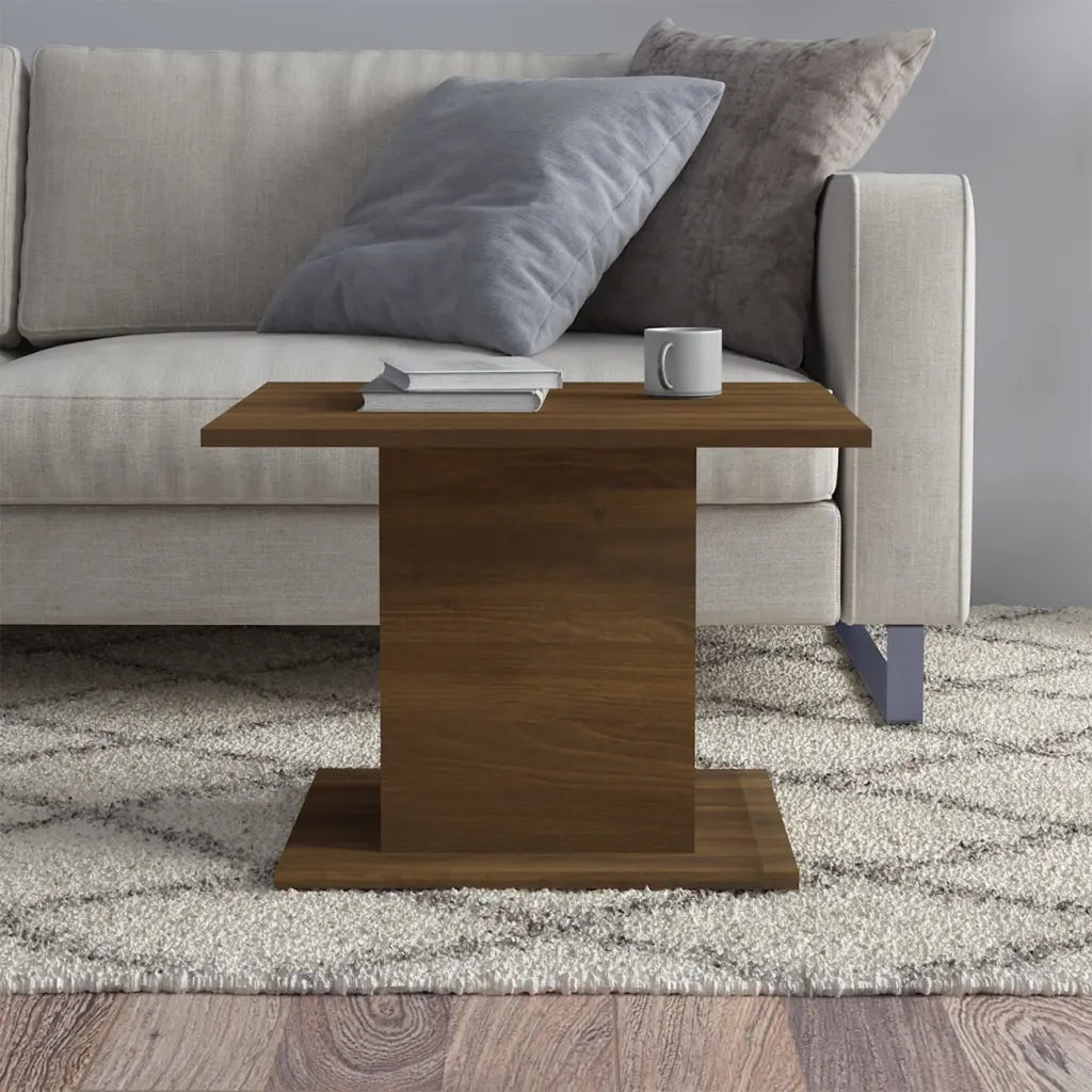Tavolino da Salotto Rovere Marrone 55,5x55,5x40cm in Truciolato 813097