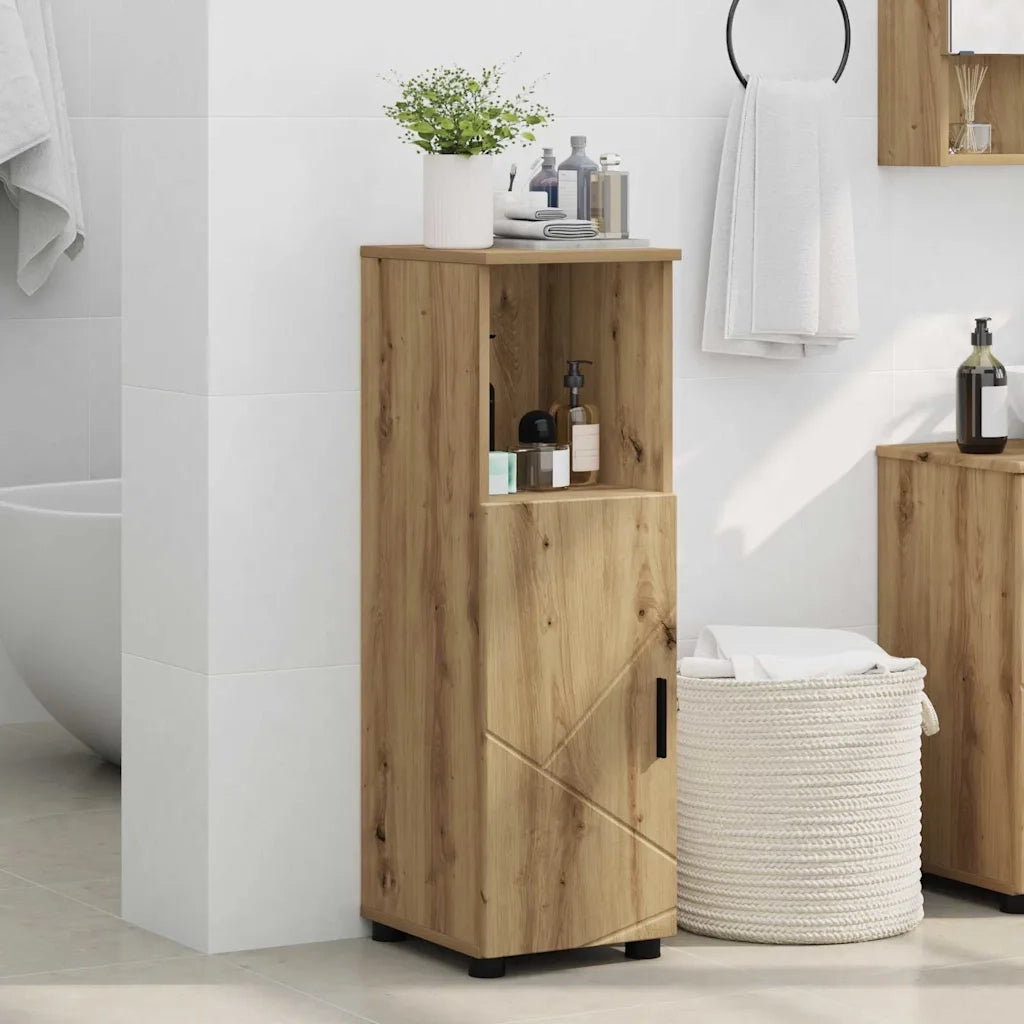 Mobile da Bagno con porta Rovere artigianale 30 x 35 x 95 cm 883323