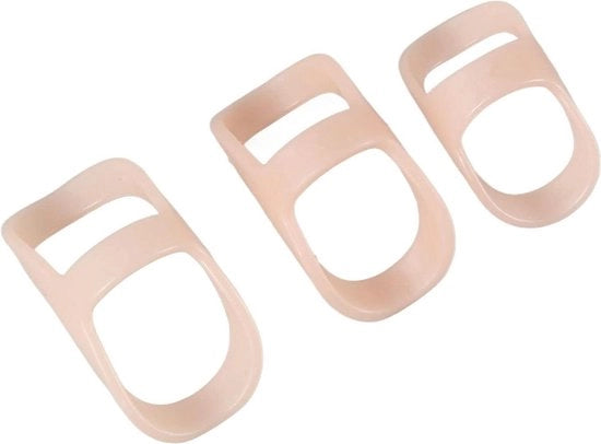3 pezzi di protezione per dita in plastica impermeabile - mallet-funzione per dita per artrosi - guide per dita ovale - misura 8 9 10 (62-68 cm)