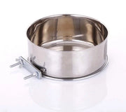Ciotola appeso per cani, ciotola per cani in acciaio inossidabile da appendere, ciotola per acqua e cibo per pappagalli, uccelli, conigli (18 x 6,5 cm)