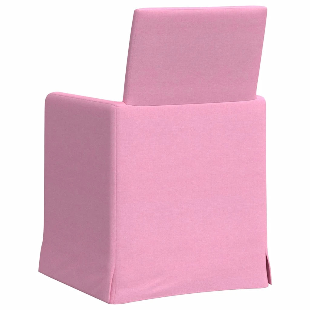 Sedie da pranzo 2 pcs Rosa 57 x 67 x 95 cm Tessuto 42017912