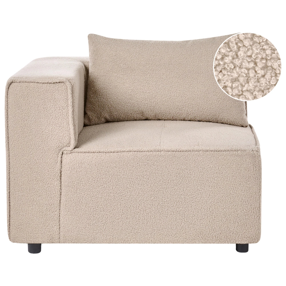 Modulo divano a 1 posto angolare bouclé Beige sezione modulare