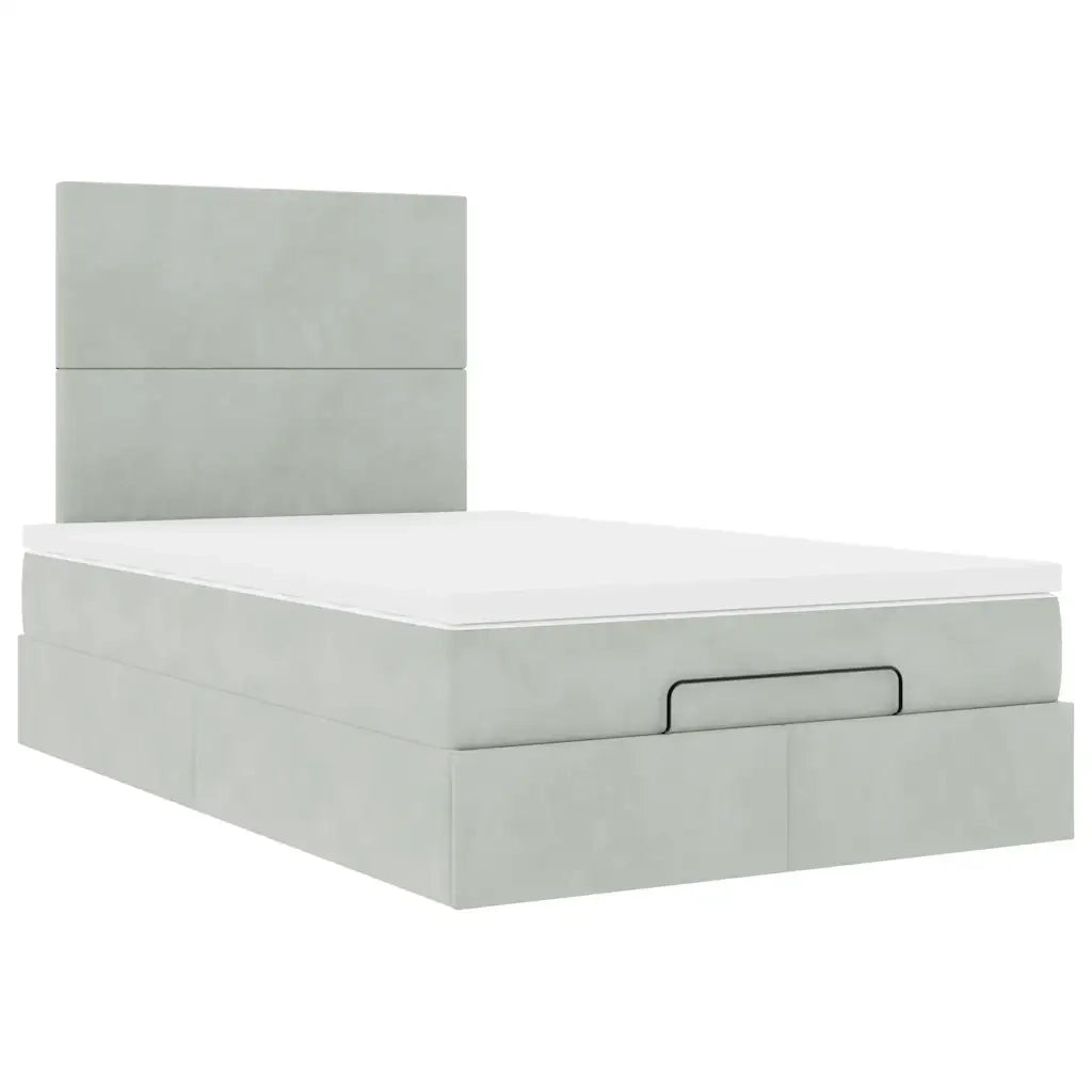 Struttura Letto Pouf con Materassi 120x200 cm Velluto 3314240