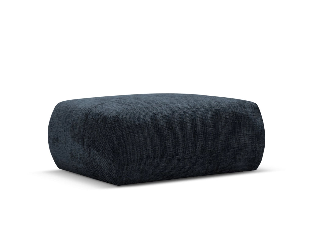 Cosmopolitan Design - Pouf "Matera" in ciniglia blu reale 