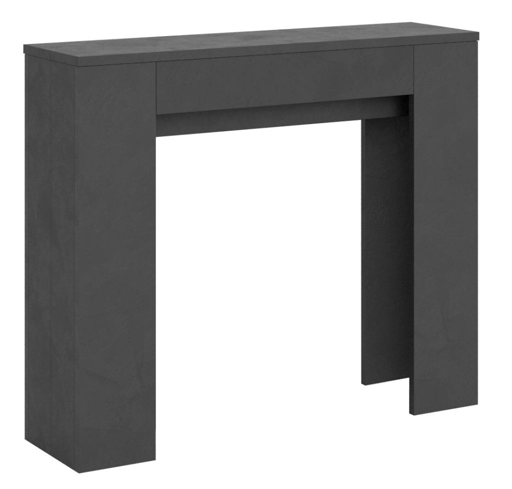 Consolle Allungabile 90x25/181 cm Pannelli in Nobilitato Slick Antracite