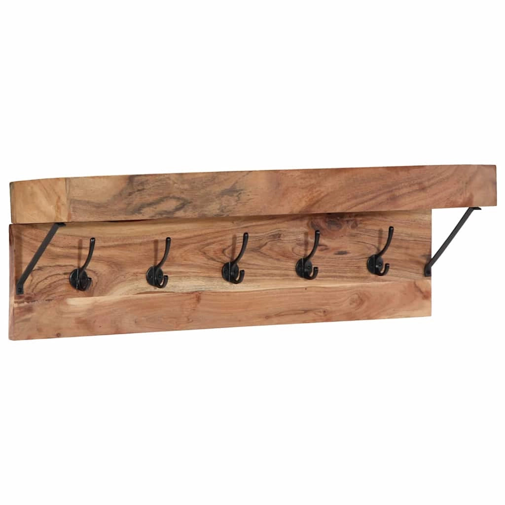 Appendiabiti da parete dal design moderno 73 x 19 x 23 cm legno di acacia marrone 02_0057997