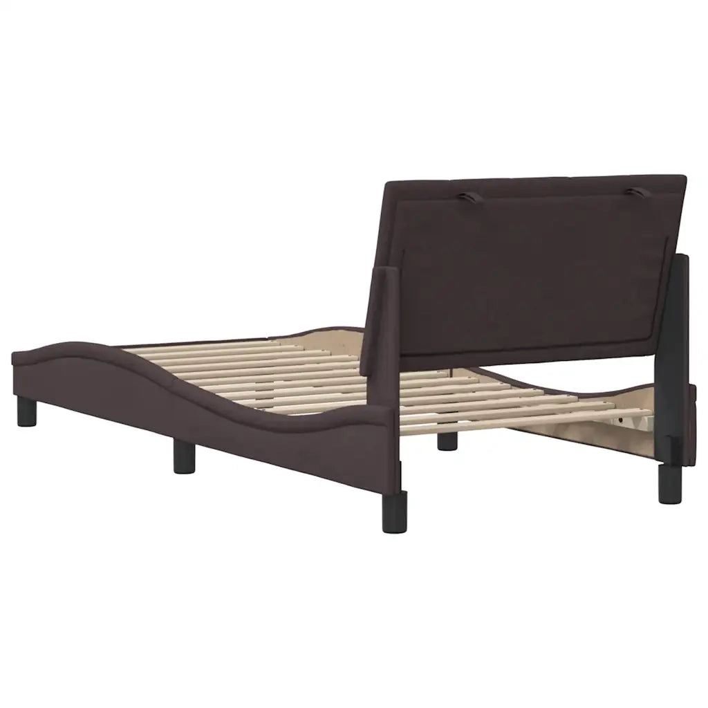Giroletto senza Materasso Hanko Marrone Scuro 90x190 cm Tessuto 3310359