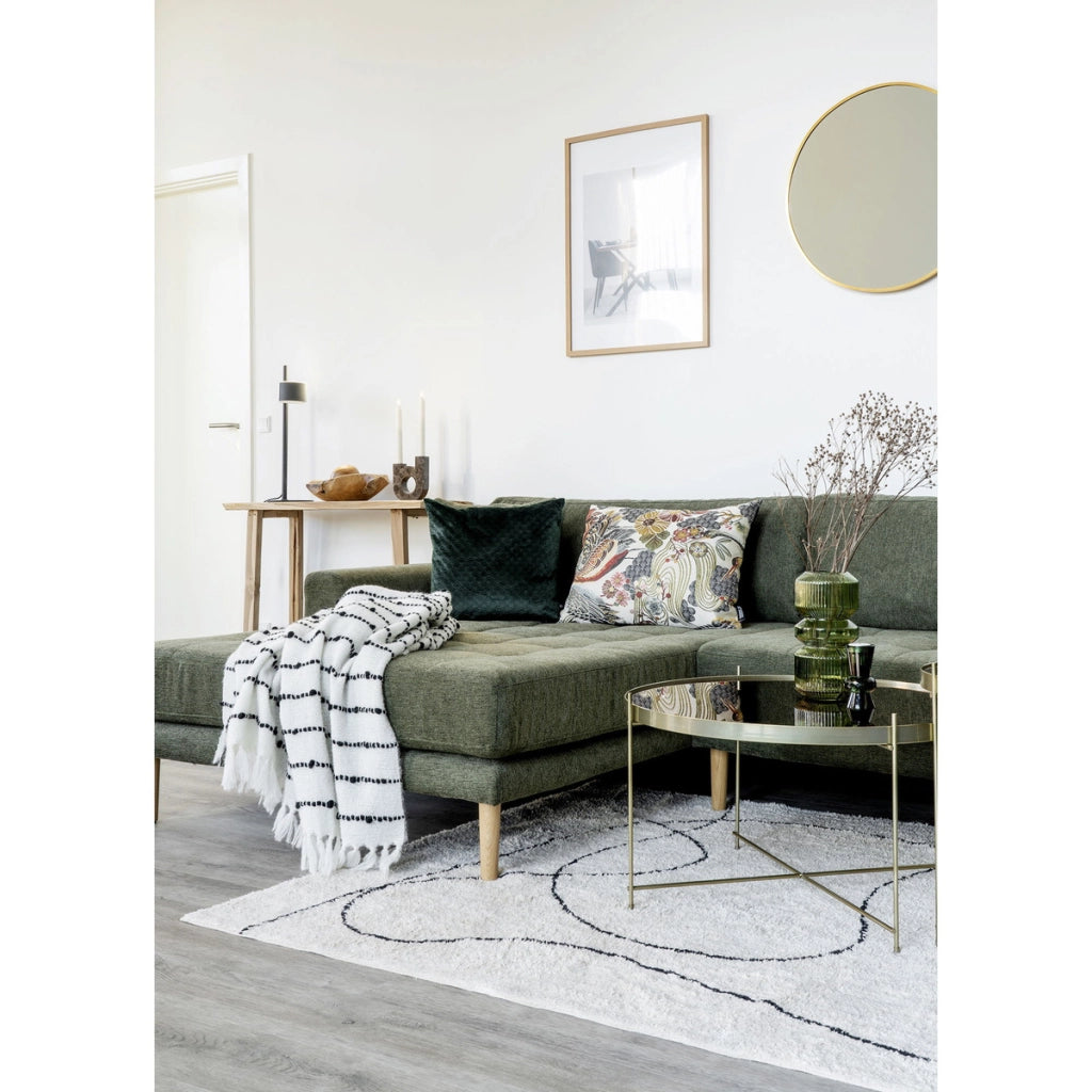 Tappeto Rettangolare Tampa, Bianco, Cotone, 230x160x1 cm