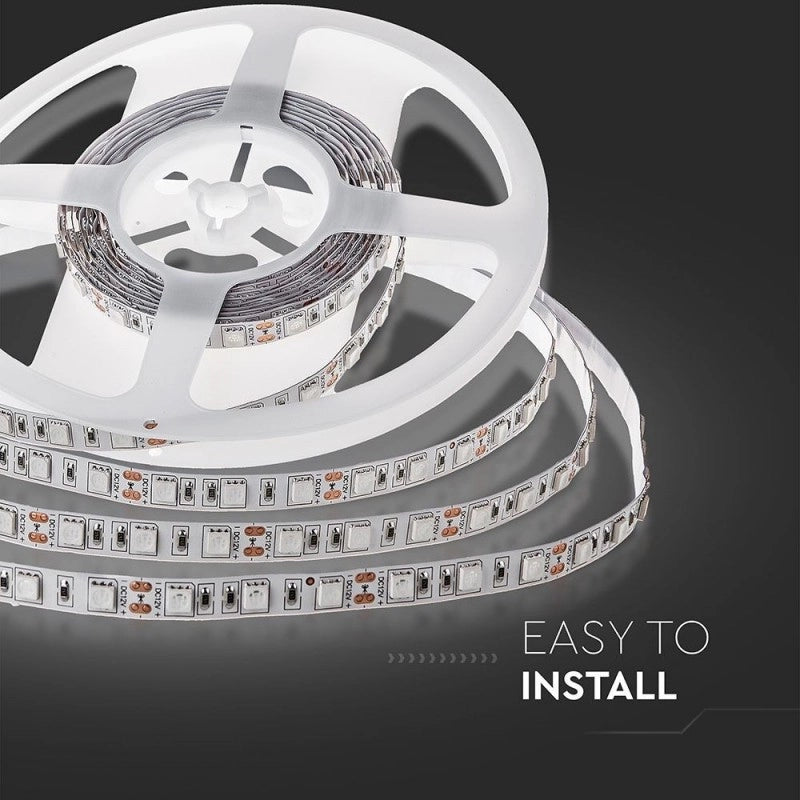 Strisce Strip LED SMD5050 10,8W/mt 5mt 60 LED/mt Blu 12V IP20 SKU 2137
