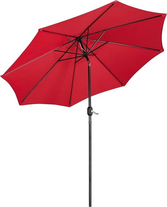 Ombrellone da giardino 270 cm/230 cm, ombrello da mercato, impermeabile, ombrello a manovella con regolazione della manovella, telaio, flessibile, ombrellone da giardino, protezione UV