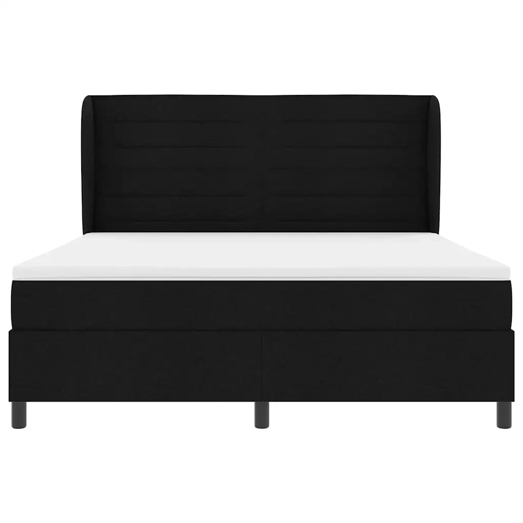 Letto a molle con materasso Nero 180 x 200 cm Tessuto 3340517