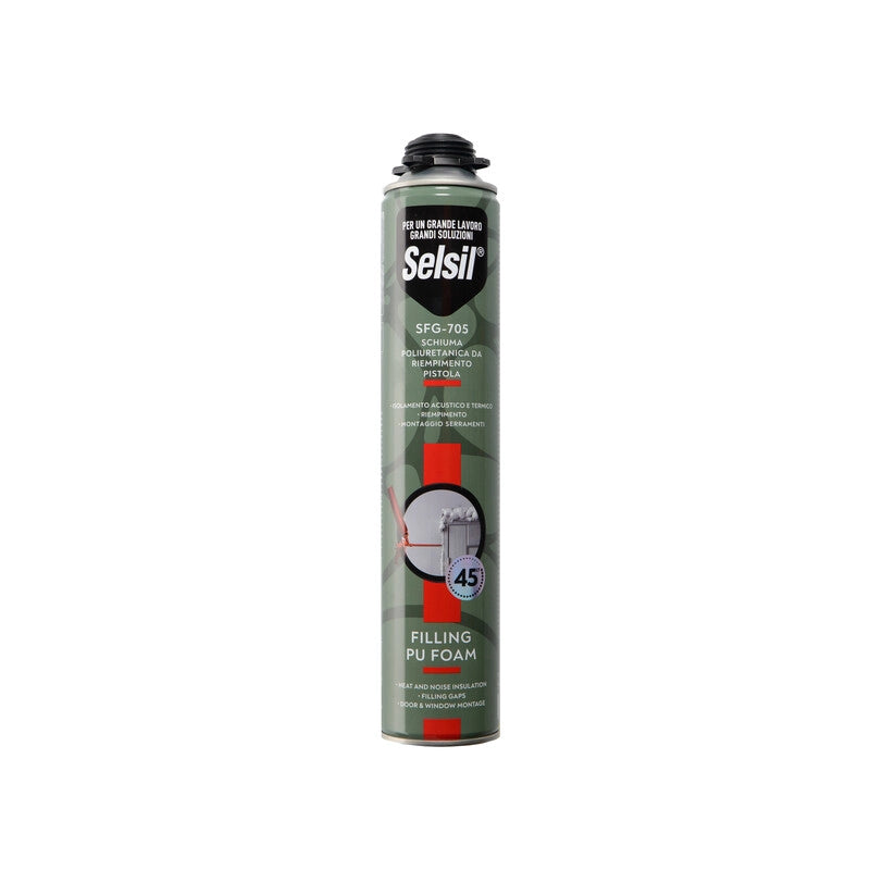 SELSIL SCHIUMA POLIURET UNIVERS PER PISTOLA 750 ML- 12,0 pz