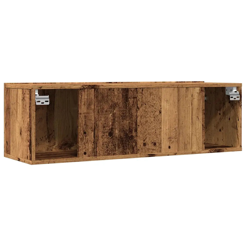 Mobili TV a Parete 2pz Legno Antico 100x30x30 cm 857017