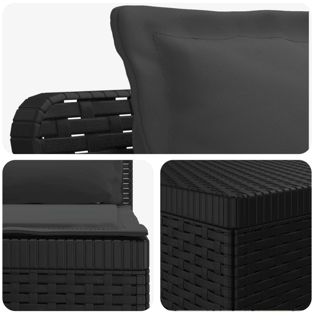 Divano da Giardino 5 Posti con Cuscini Stile Rattan PP 3444087