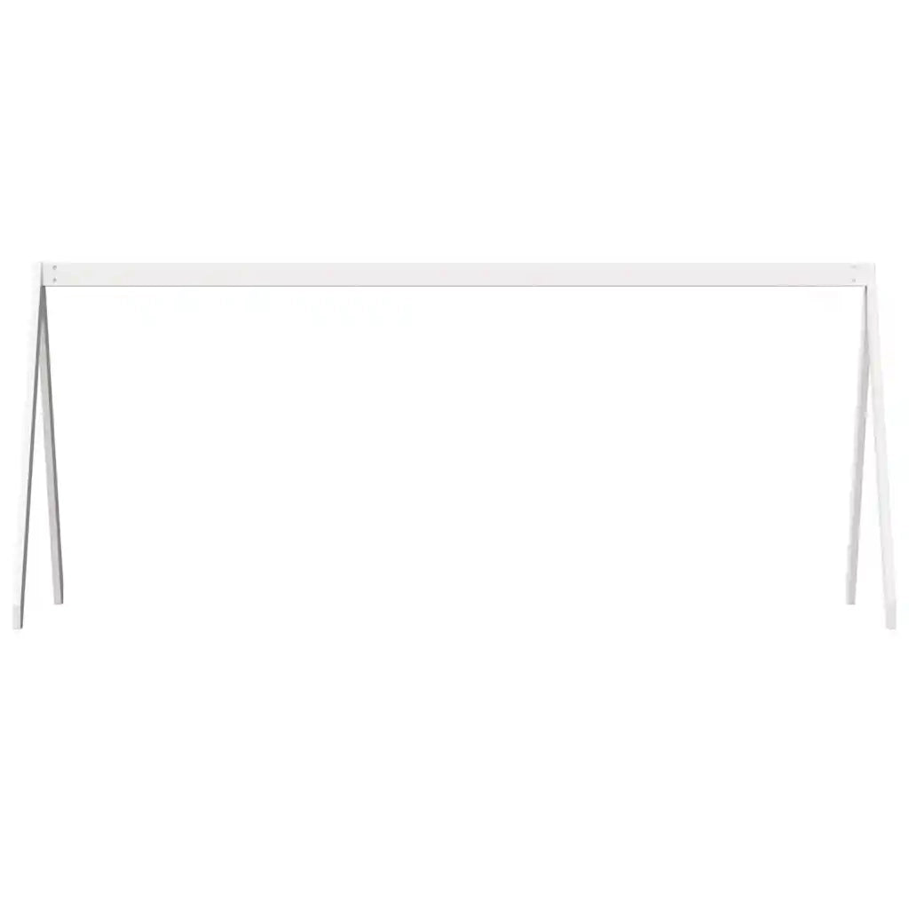 Tetto Letto Bambini Bianco 199x95,5x88 cm Legno Massello Pino