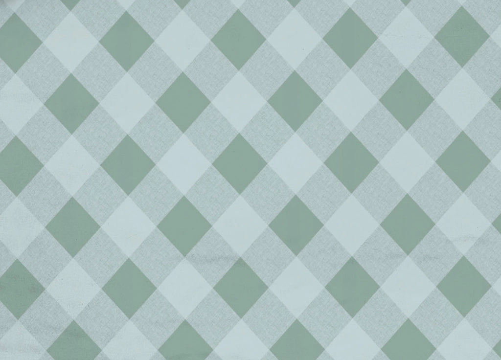 Copriletto Piquet Primavera Estate 100% Cotone Disegno Lovely Check - Singolo - Verde